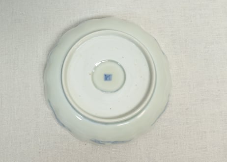 明治前期色絵獅子牡丹と人物図通り物なます皿