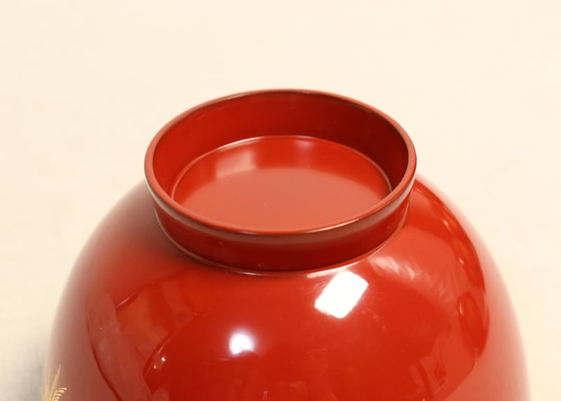 大正～昭和戦前皆朱沈金しのぶ図吸い物椀 5客組,共箱付 | 吉祥寺