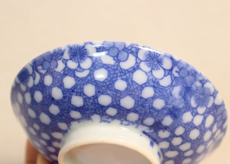 明治後期~大正銅判氷裂に梅図飯茶碗②少甘手