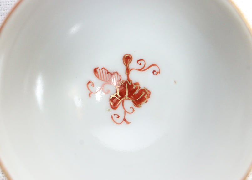 越中丸山焼 赤絵茶唐人画急須 江戸時代 九谷焼派生窯