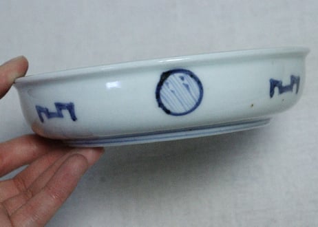 江戸後期染付竹林賢人図なます皿