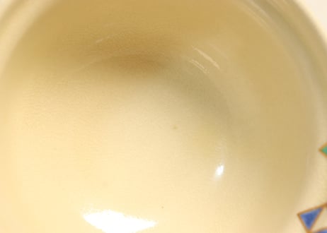 昭和30～40年代京焼色絵幾何学文飯茶碗