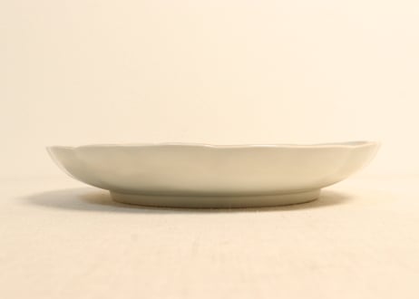 明治前期色絵朝顔図７寸皿 フリモノ,少甘手