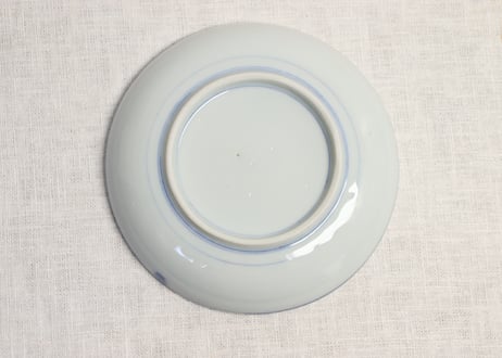 明治後期～大正染付桜と瓢箪図小皿