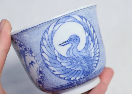 明治後期~大正銅判鶴亀図向付
