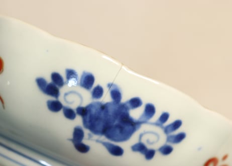 明治前期色絵兎図なます皿 5客組