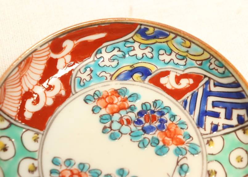 明治前期色絵花と幾何学文小皿① | 吉祥寺PukuPuku
