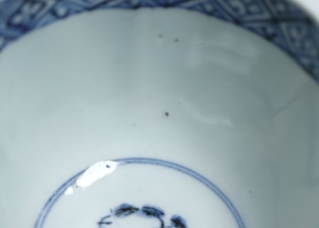 江戸幕末染付蛸唐草図通り物向付