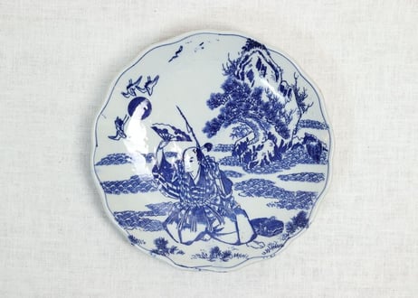 明治後期~大正銅判浦島太郎図8寸皿