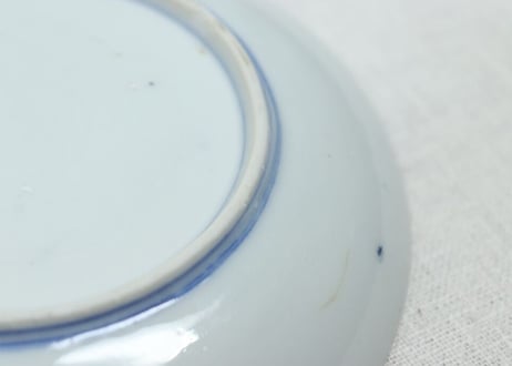 明治後期~大正染付帆掛け船図5寸皿