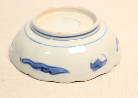 江戸幕末色絵菊に鳳凰と竹梅図なます皿