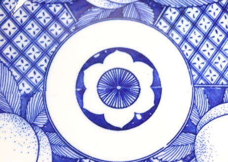 明治後期～大正銅判桃図5寸皿