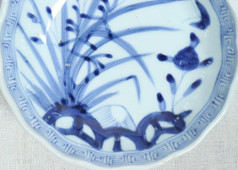 江戸幕末染付春蘭図なます皿 | 吉祥寺PukuPuku