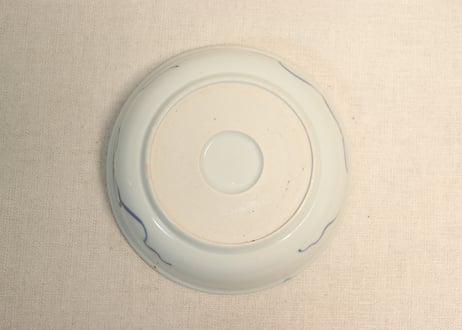 江戸幕末染付山水図春寒鉢①