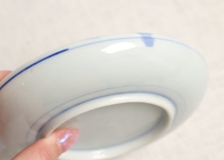 明治後期～大正染付桜と瓢箪図小皿