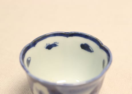 江戸後期染付蜃気楼図小向付