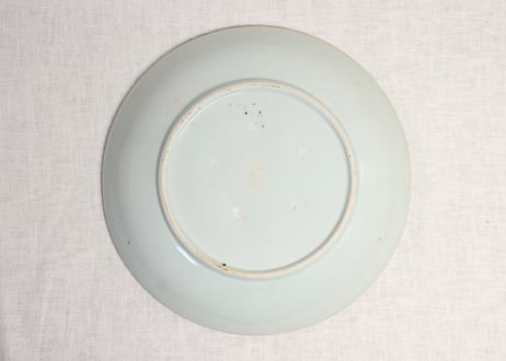 江戸幕末染付富士と氷裂文尺皿