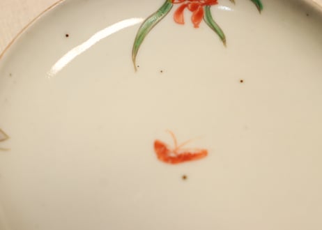 明治前期色絵桐と鳳凰図蓋茶碗