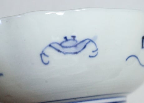 明治前期色絵松竹梅に鳥図大なます皿①