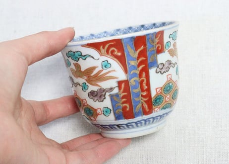 明治前期色絵鳳凰図向付