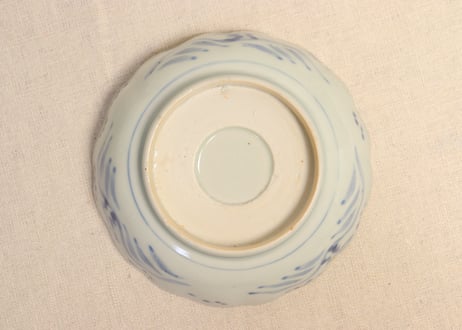 江戸幕末染付牡丹図なます皿① フリモノ