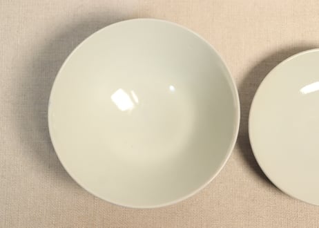 大正～昭和戦前染付縦縞に蔦図飯茶碗②　薄め