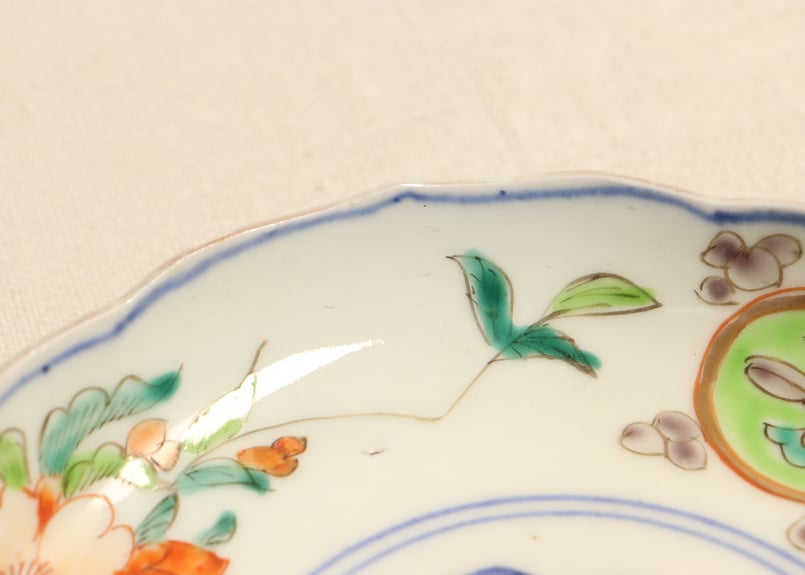 明治前期色絵桜と龍図5寸皿① | 吉祥寺PukuPuku