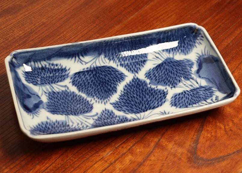 江戸中期型紙摺り竹林図長皿 5客組 | 吉祥寺PukuPuku