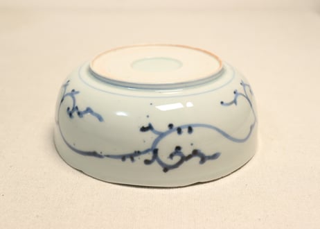 江戸中期染付龍と宝珠図春寒鉢