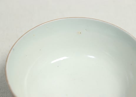 明治前期色絵市松に松竹梅図蒸茶碗③少甘手