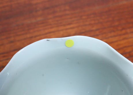 江戸中期柿右衛門白磁輪花猪口②　ノミホツ
