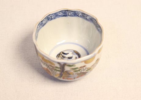 明治前期色絵山水図通り物向付② 小ニュウ