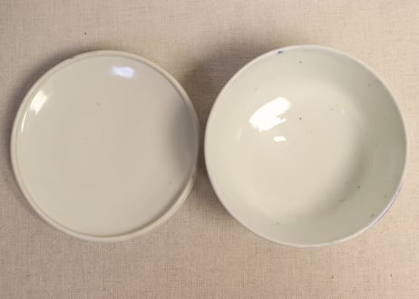 明治前期紙刷桐と鳳凰図蒸茶碗
