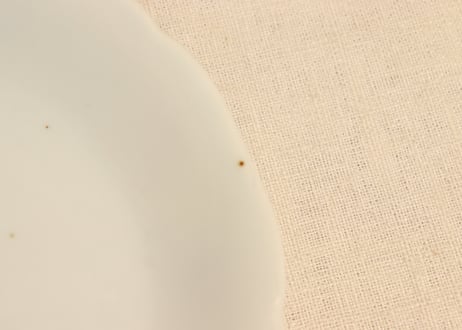 明治後期～大正銅判麦と菊図７寸皿