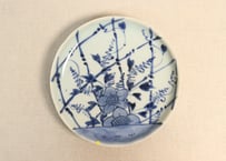 江戸中期染付鉄線図６寸皿②　小ニュウ有
