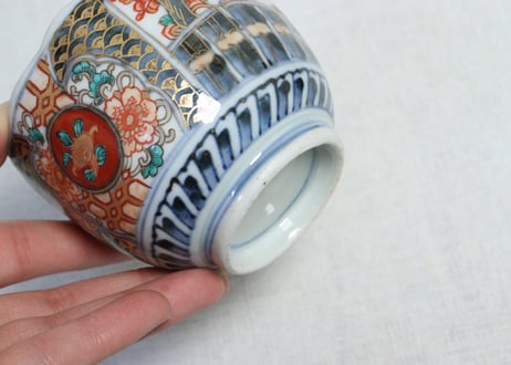 明治前期色絵梅に鶯図向付