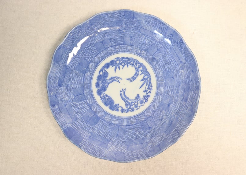 明治後期～大正銅判羽根市松図8寸皿 | 吉祥寺PukuPuku