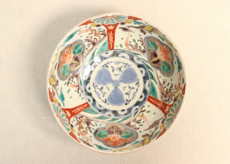 明治前期色絵桐と鳳凰図三ツ組鉢