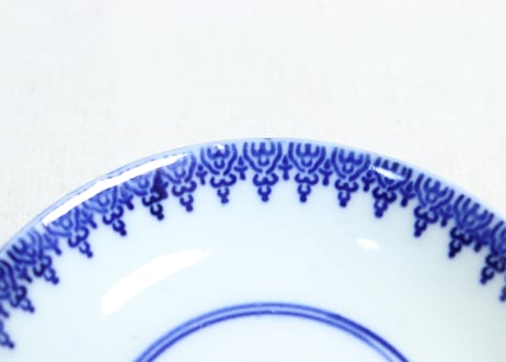 明治前期紙刷印判水鳥図飯茶碗