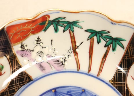 明治後期～大正色絵松竹梅図大なます皿②少甘手