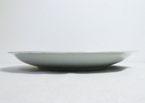 江戸幕末染付山水図ダミ縁尺皿