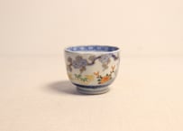 明治前期色絵四君子図通り物向付 少甘手