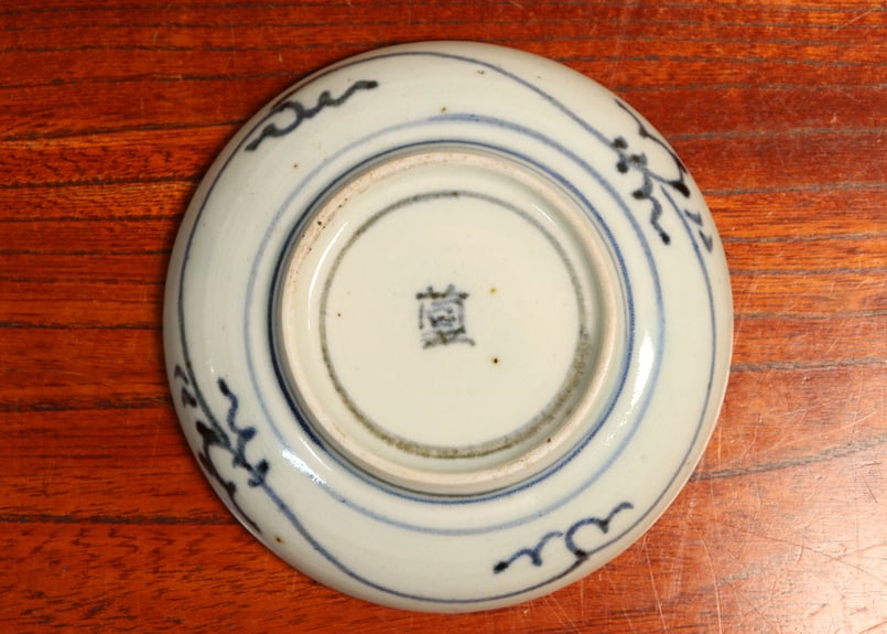 江戸中期筒江窯染付梅と竹図小皿 5客組 | 吉祥寺PukuPuku