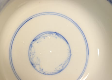 明治前期染付桜図飯茶碗② 少甘手