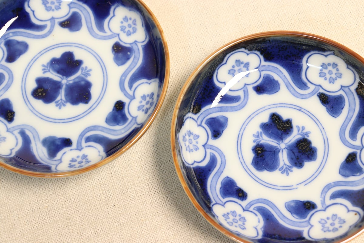 明治後期～大正銅判六方に花図小皿 | 吉祥寺PukuPuku