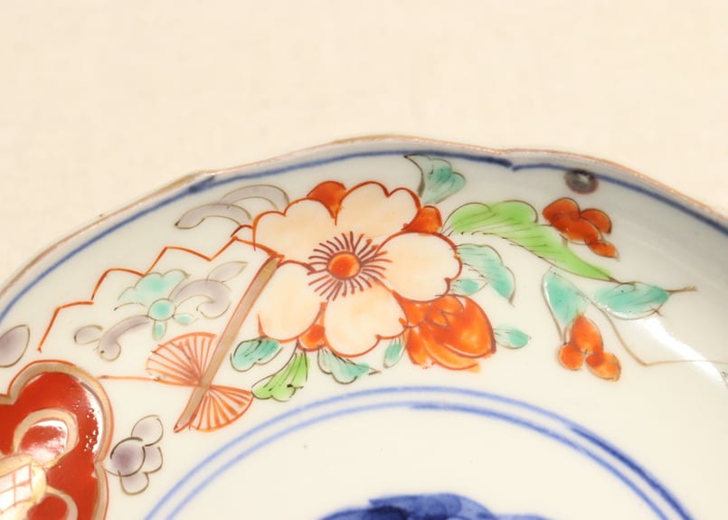 明治前期色絵桜と龍図5寸皿②少かたつき | 吉祥寺PukuPuku