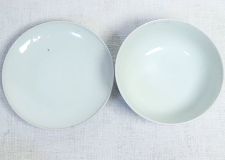 江戸幕末線描き牡丹図蒸茶碗