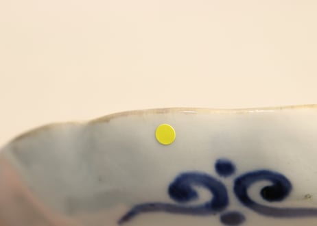 明治前期色絵兎図通り物7寸皿②ノミホツ,少甘手