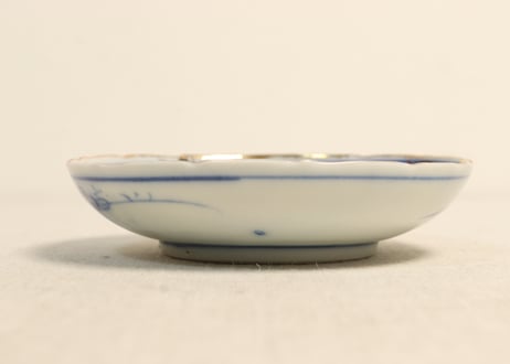明治後期～大正色絵松竹梅図小皿