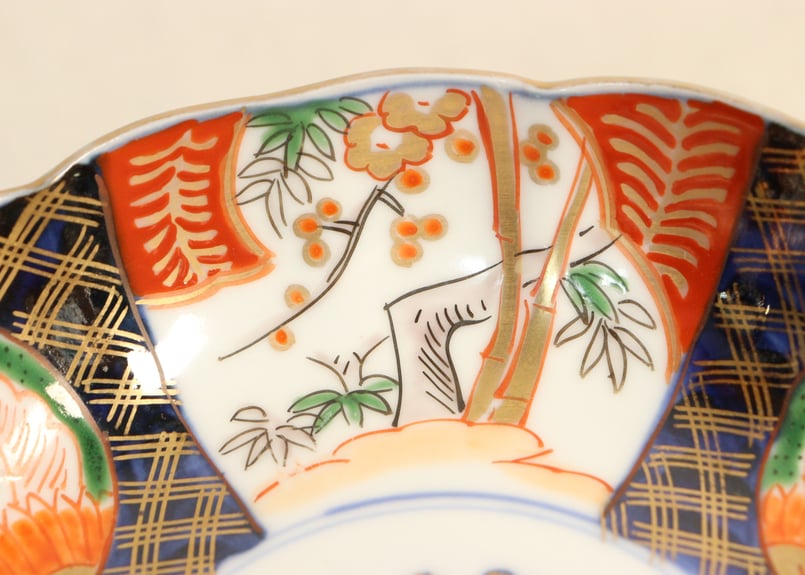 明治前期色絵桃と松竹梅図なます皿 | 吉祥寺PukuPuku